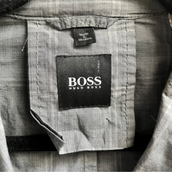 Hugo Boss Miltoz lightweight cotton checker plaid blazer Sz 38R - Picture 6 of 11